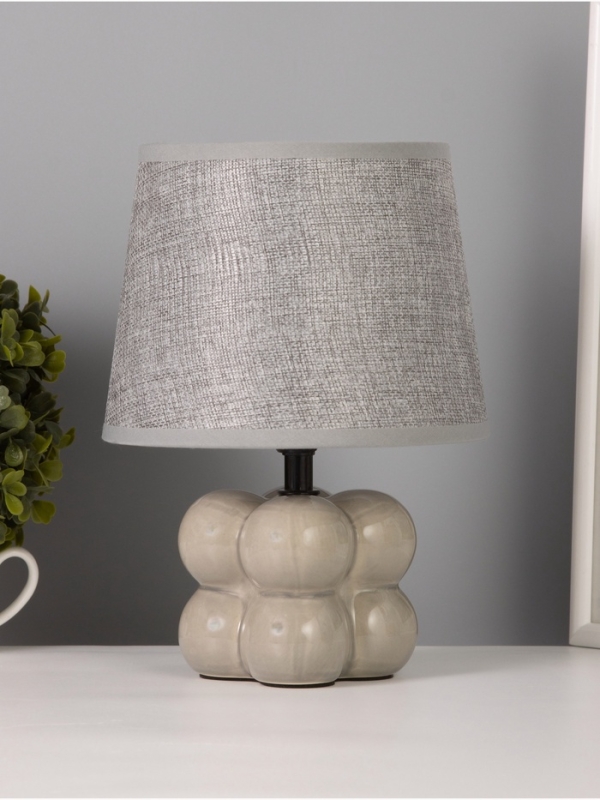 Лампа настольная Лампа настольная "Бабл" 40Вт Е14 серый 18х18х26см