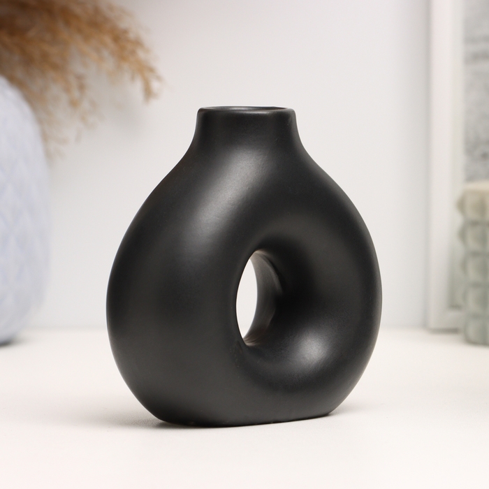 Подсвечник "Меланд" черный глянец, 10х5х10см