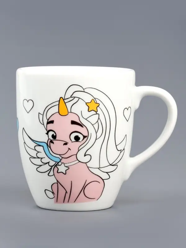 Роспись кружки красками - частичное заполнение &laquo;Прекрасная принцесса&raquo;