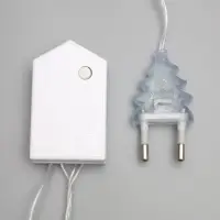 Гирлянда &laquo;Нить&raquo; 5 м с насадками &laquo;Шарики белые&raquo;, IP20, прозрачная нить, 30 LED, свечение белое, 8 режимов, 220 В