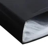 Папка с 100 вкладышами А4, 700 мкм, Calligrata, текстура &laquo;песок&raquo;, чёрная