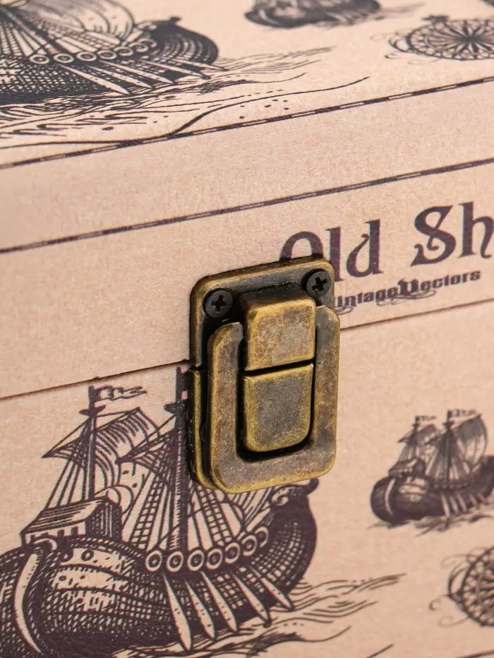 Шкатулка дерево "Старый корабль" набор 3 шт 8,5х12х8,5 12,5х15х11,5 18х15,5х13 см