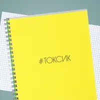 Тетрадь 48 листов в клетку на гребне &laquo;ТЕГИ&raquo;, обложка мелованный картон, МИКС