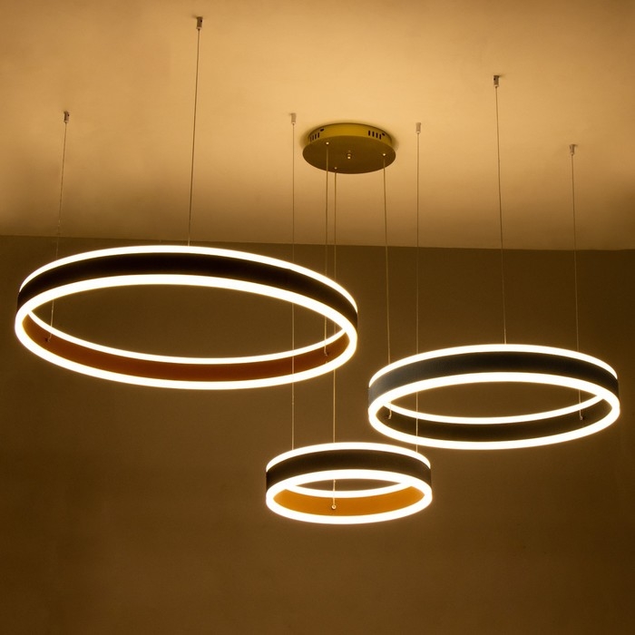 Люстра с ПДУ Люстра с ПДУ "Синтура" 3LED 266Вт 3000-6000К синий-оранжевый-бежевый 140х100х7-157см BayerLux 767309