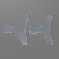 Пяткоудерживатели для обуви, с подпяточником, на клеевой основе, силиконовые, 9&times;6.8 см, пара, прозрачные