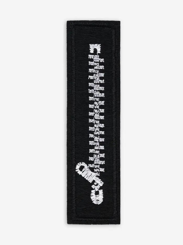 Термоаппликация «Молния», 10×2.5 см, чёрная, белая