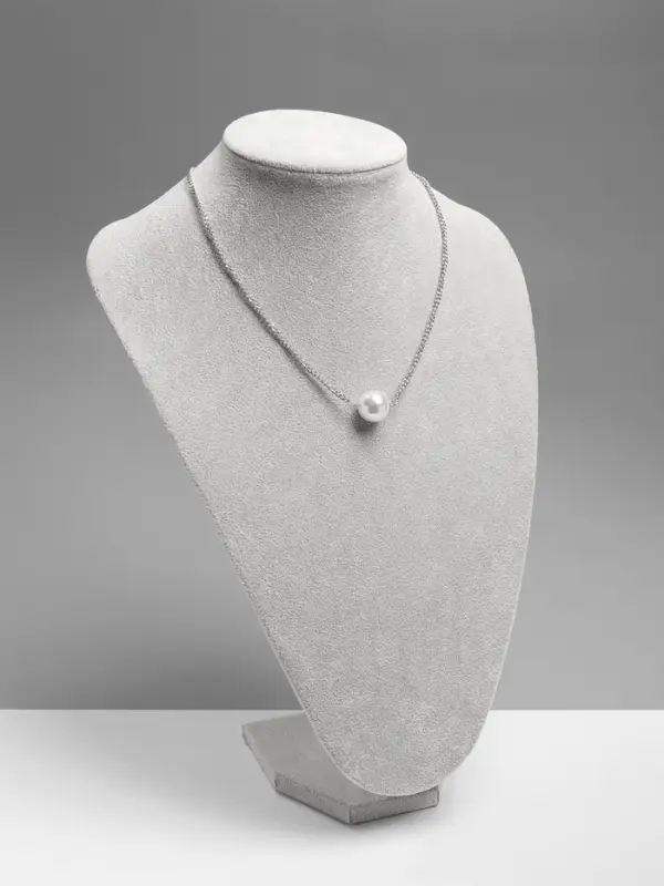 Бюст для украшений QF, 24&times;19&times;35 см, h=35 см, серый