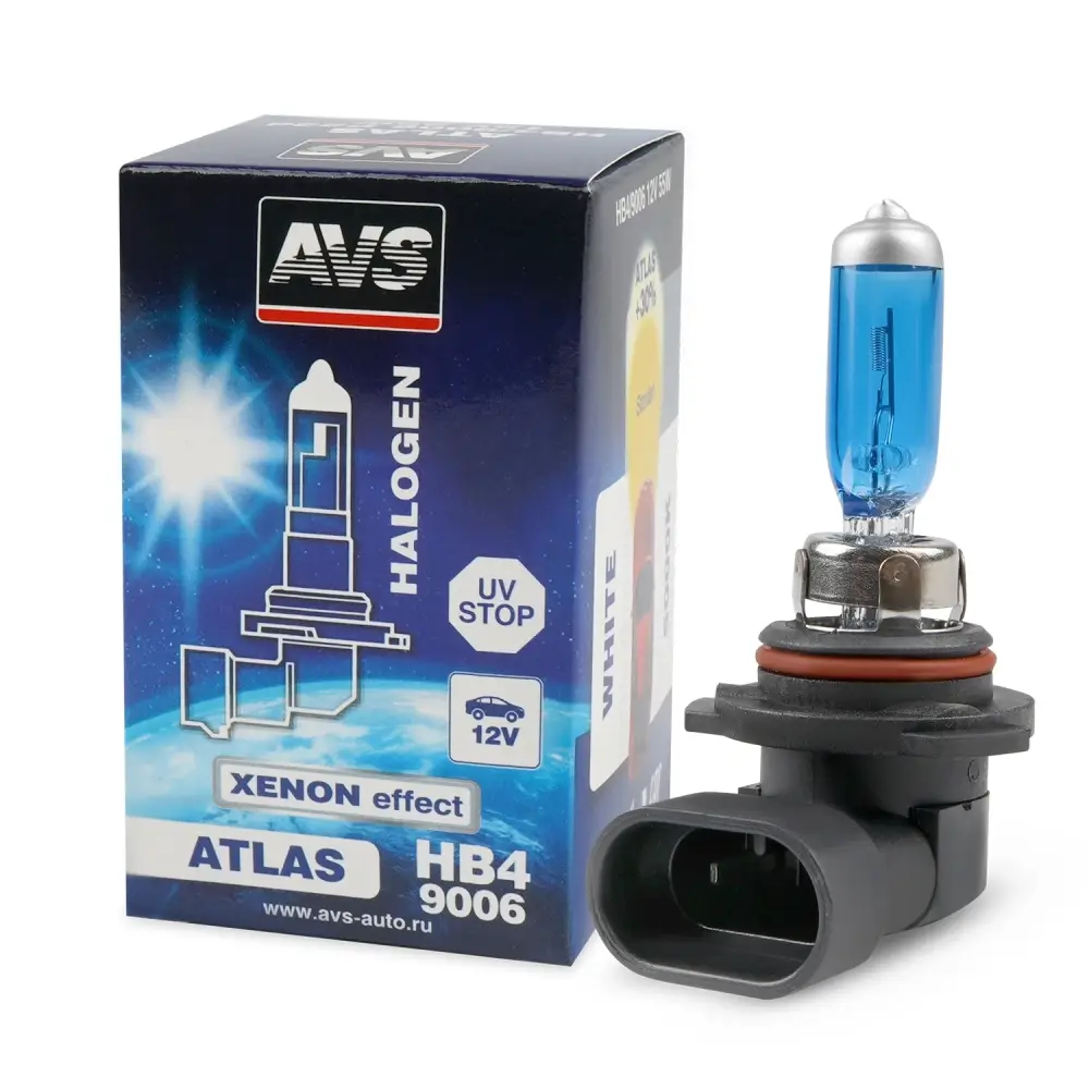 Галогенная лампа AVS ATLAS BOX/5000К/ HB4/9006.12V.51W.коробка 1шт.