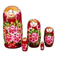 Матрёшка 5 в 1, расписная, МИКС
