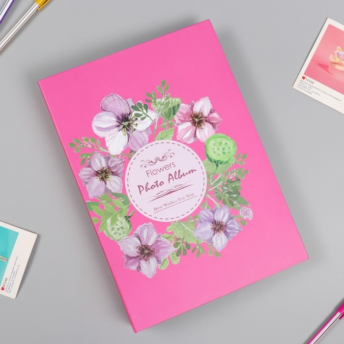 Фотоальбом на 200 фото 15х21 Фотоальбом на 200 фото 15х21 "Букет с лотосами" МИКС 33х23,5х5,5 см