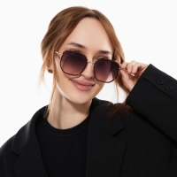Очки солнцезащитные uv 400, дужка 14 см, ширина 13 см, линза 5.1×5.7 см