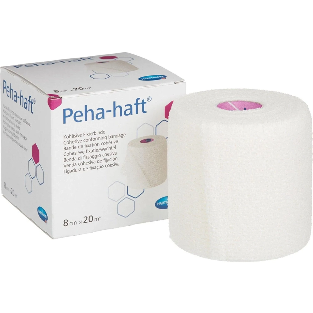 Бинт самофикс эласт 20м х 8см, белый, PEHA-HAFT