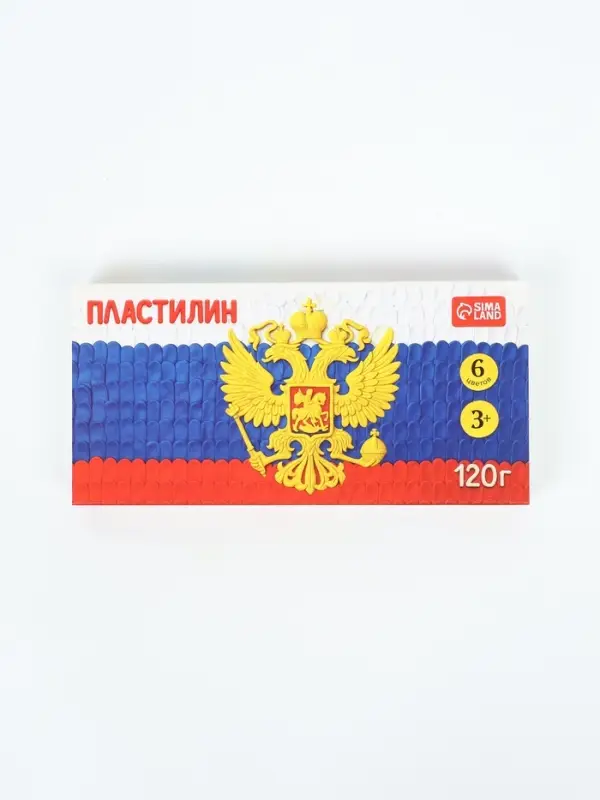 Пластилин &laquo;Герб&raquo;, 6 цветов, 120 г