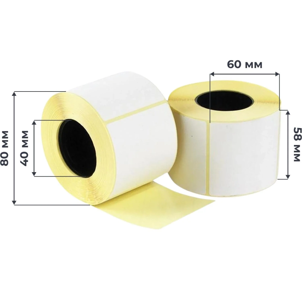 Термоэтикетки ТОП 58х60, 450шт/рул, вт.40, 48 рул/уп