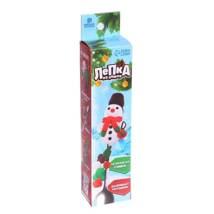 Ложка для декора полимерной глиной «Новый год! Снеговик в шарфике», новогодний набор для творчества Ложка для декора полимерной глиной «Новый год! Снеговик в шарфике», новогодний набор для творчества