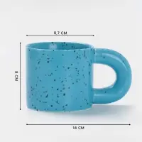 Кружка Доляна &laquo;Сплэш&raquo;, 350 мл, 14&times;8.7&times;8 см, фарфор, синяя