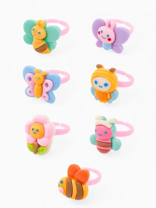 Кольцо «Выбражулька» пчелки, форма МИКС, цветное, безразмерное Кольцо «Выбражулька» пчелки, форма МИКС, цветное, безразмерное