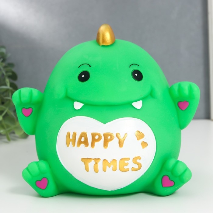 Копилка пластик Копилка пластик "Дракончик - пухляш" МИКС 18х18,5х17 см