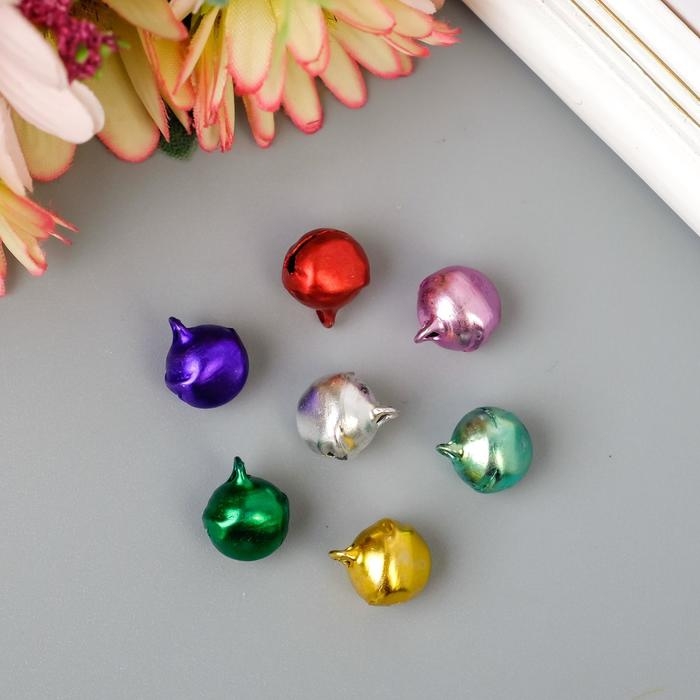 Набор декора для творчества металл Набор декора для творчества металл "Колокольчики цветные" (набор 25 шт), d-1 см, 12х10 см