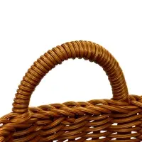 Корзина пластик 15 х 18 х 12 см, ручка 10 см коричневый