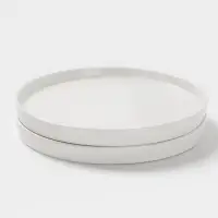 Тарелки Magistro White Snow, набор 2 шт., d=16.5 см, фарфор, белые