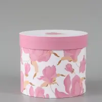 Набор шляпных коробок 5 в 1 &laquo;Нежные лилии&raquo;, 13 &times; 14 ‒ 19.5 &times; 22 см