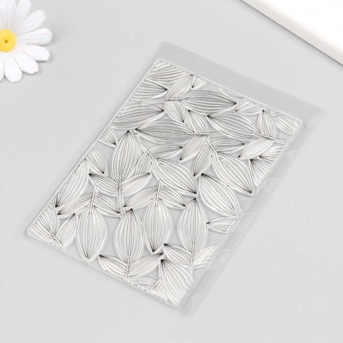 Штамп для творчества силикон Штамп для творчества силикон "Листья дыни" 16х11 см