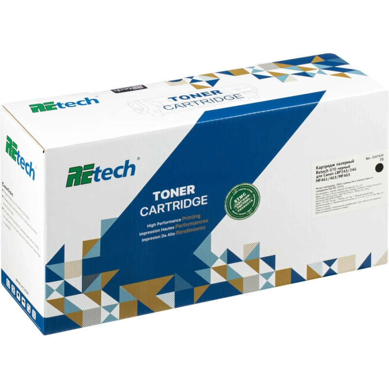 Картридж лазерный Retech 070 чер.для Canon LBP243/246 MF461/463/MF465