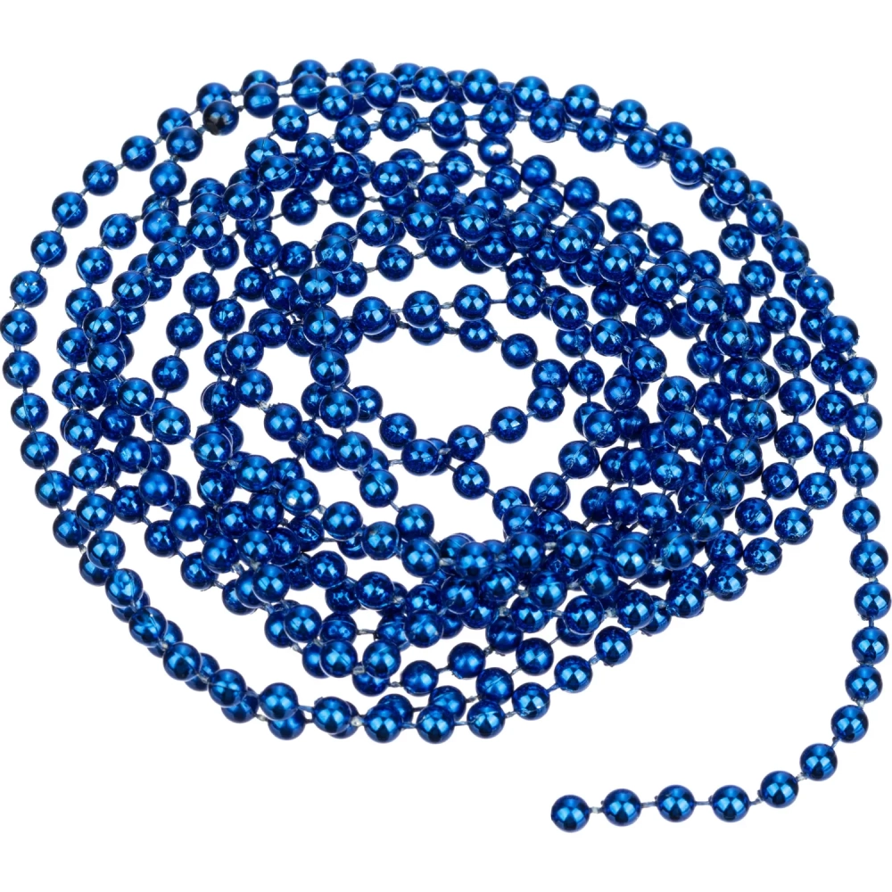 Бусы новогодние из полистирола Синяя / 270х0,5см арт.94069