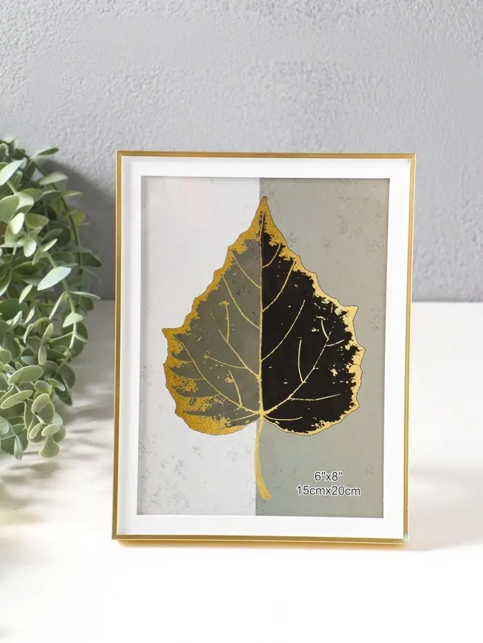 Фоторамка пластик 15х20 см "Современная классика" золото и белый 20,8х15,8х1,5 см