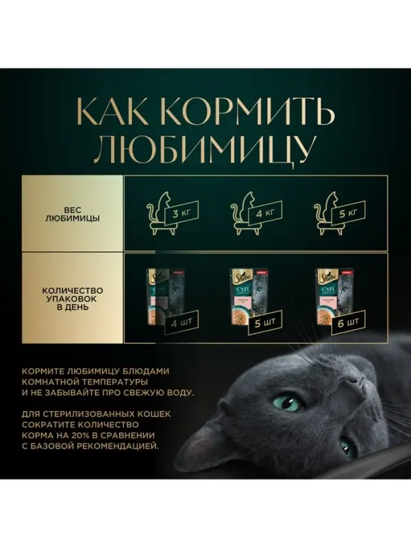 Влажный корм Sheba &laquo;Суп Коллекция&raquo; для взрослых кошек, суп, форель, 70 г