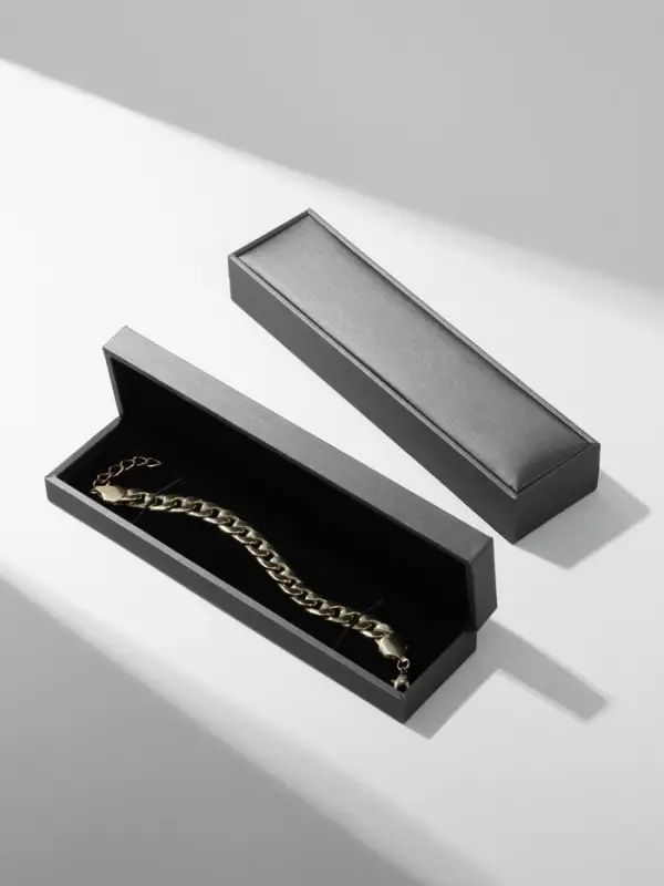 Футляр под браслет/цепочку/часы &laquo;Квадро&raquo; классический, 22&times;5.5, серый