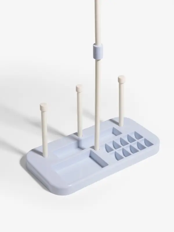 Органайзер-стойка для ниток, на подставке, 20.7&times;10.8&times;36.5 см, голубой, белый