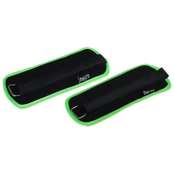 Утяжелители неопреновые ONLYTOP, 2 шт. &times; 0.25 кг, цвет чёрный/салатовый