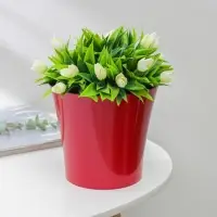 Кашпо для цветов со вставкой «Арте», 2 л, цвет красно-чёрный Кашпо для цветов со вставкой «Арте», 2 л, цвет красно-чёрный