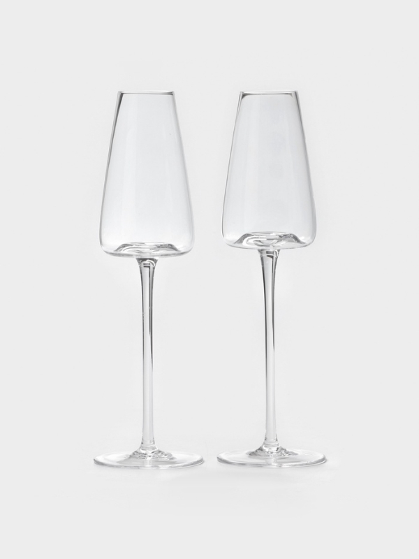 Бокалы для шампанского Magistro «Амьен», 230 мл, набор 2 шт., стекло, прозрачные Бокалы для шампанского Magistro «Амьен», 230 мл, набор 2 шт., стекло, прозрачные