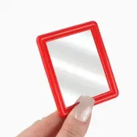 Зеркало карманное, с рамкой под фотографию, 7.5&times;6 см, МИКС