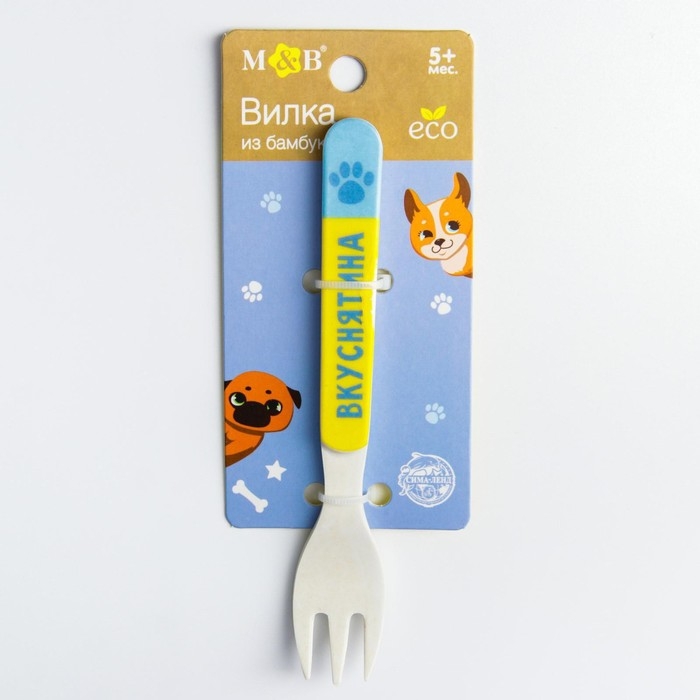 Вилка из бамбука, цвет и рисунок МИКС Вилка из бамбука, цвет и рисунок МИКС