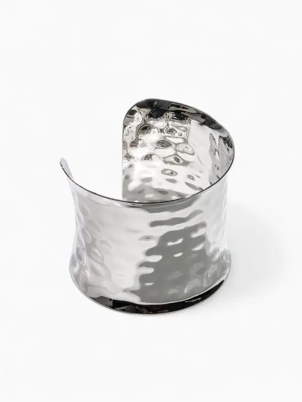 Браслет манжета &laquo;Панцирь&raquo;, d=6.5 см, металл, цвет серебро