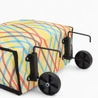 Сумка тележка хозяйственная &laquo;Ромбы&raquo;, складная, на липучке, 2 колеса, наружный карман, 32&times;13&times;52 см, разноцветная