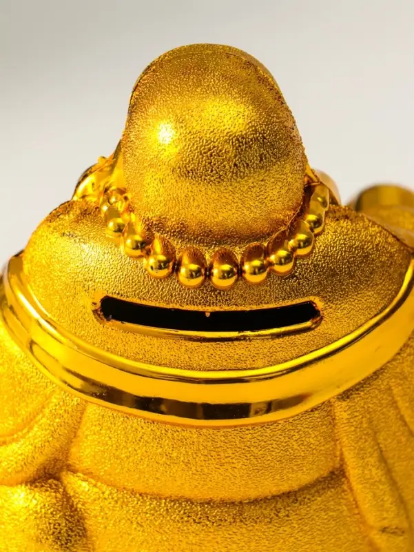 Копилка пластик "Золотой хотей" 12х10,5х12 см