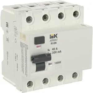 Выключатель дифференциального тока R10N (УЗО) 4п 40А 300мА тип AC