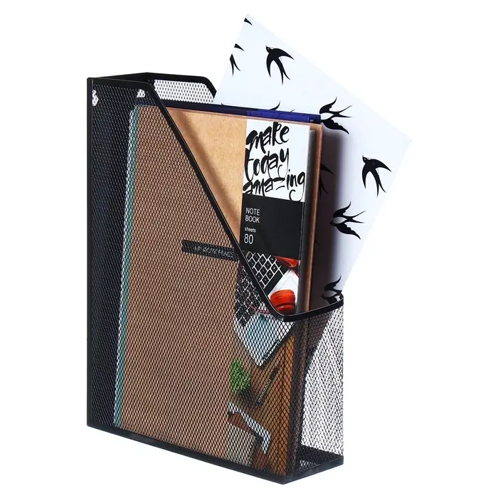 Лоток для бумаг вертикальный, 1 отделение, чёрный