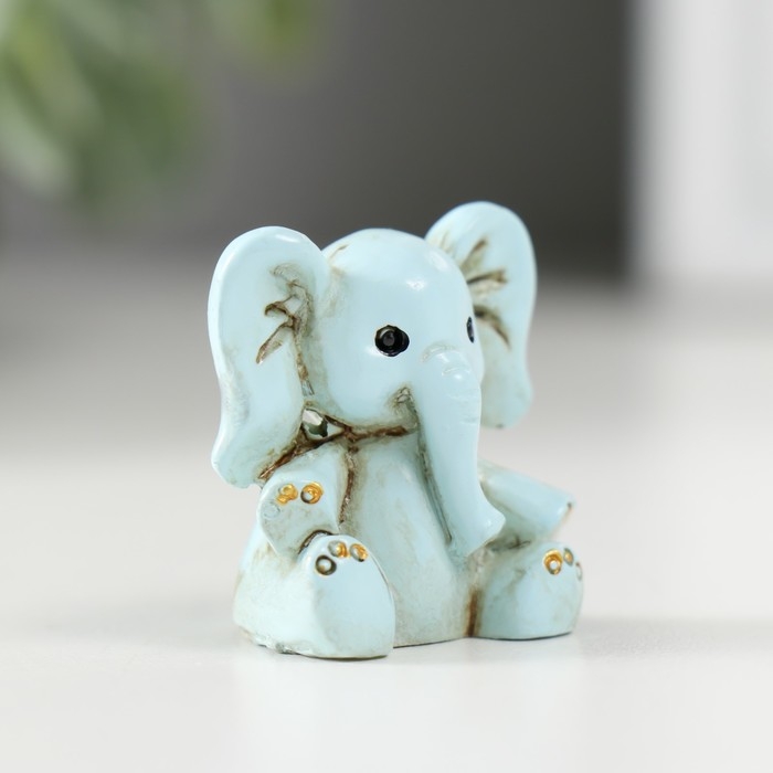 Сувенир полистоун Сувенир полистоун "Сидящий слонёнок" 2х3,2х3 см