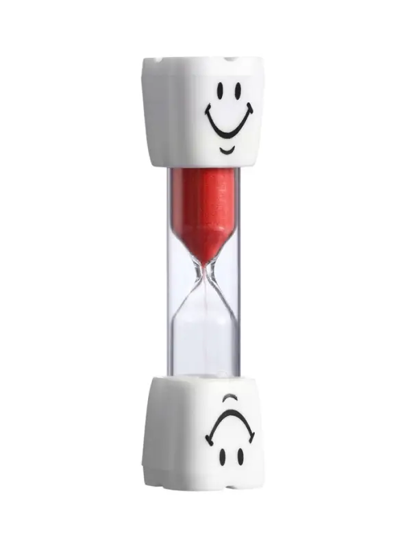 Часы песочные &laquo;Зубик&raquo;, на 5 минут, 9&times;2.1 см, красные