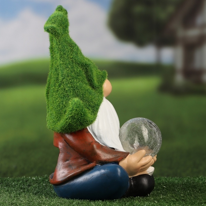 Садовый фонарь  Садовый фонарь "Гном предсказатель" 16х13х27см