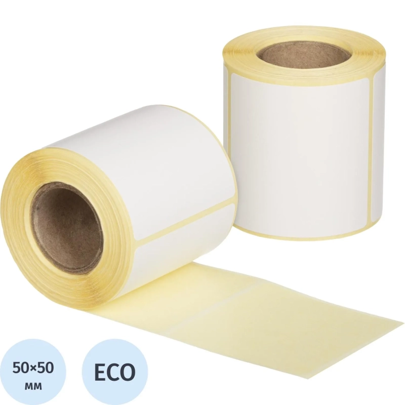 Термоэтикетки ЭКО 50х50,&nbsp;200 шт/рул, вт. 25