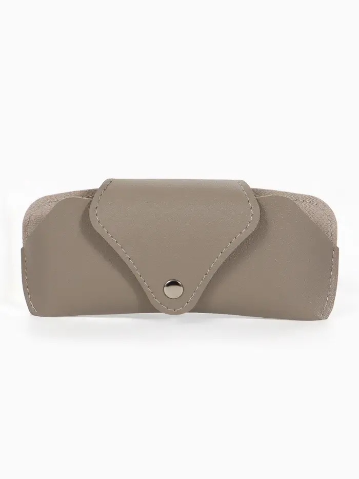 Футляр для очков, на кнопке, 16&times;3&times;6.3 см, серый