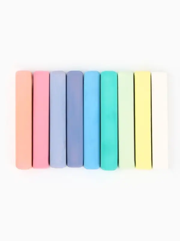 Мелки цветные школьные, 20 шт. &laquo;Синий трактор&raquo;, прямоугольные