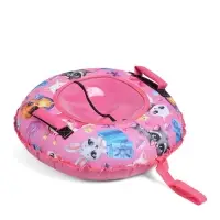 Тюбинг – ватрушка «Зверята», диаметр чехла 70 см, розовая, Winter Star